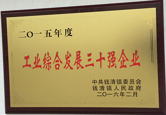 集团公司荣居钱镇镇“工业综合生长三十强企业”第二-豪门国际官网