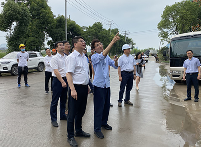 柯桥区委沈志江书记一行赴集团诚邦高新新项目调研指导-豪门国际官网